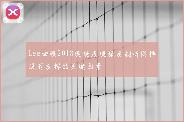 Lee回顾2018现场表现深度剖析同样没有发挥的关键因素