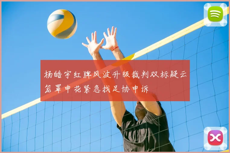 杨皓宇红牌风波升级裁判双标疑云笼罩申花紧急找足协申诉